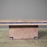 Marble Table with Lapis Lazuli Inserts by Mario Sabot, 1970s