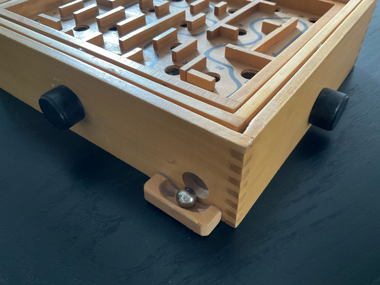 Old wooden maze game