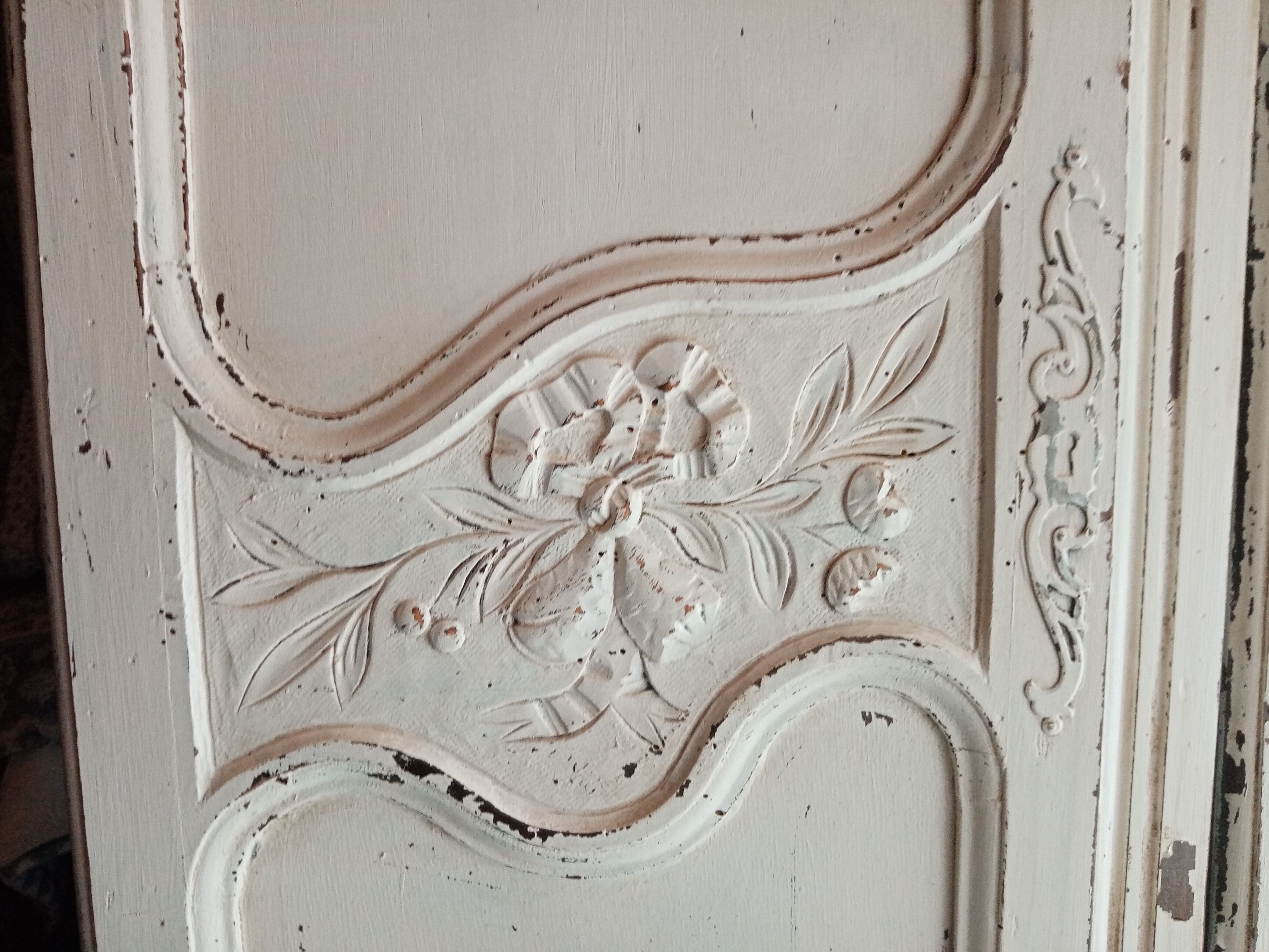 Pair old weathered doors height 154 cm