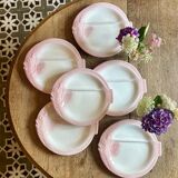 Set of 6 vintage plates in the shape of pink and gray fish - Nidervillier