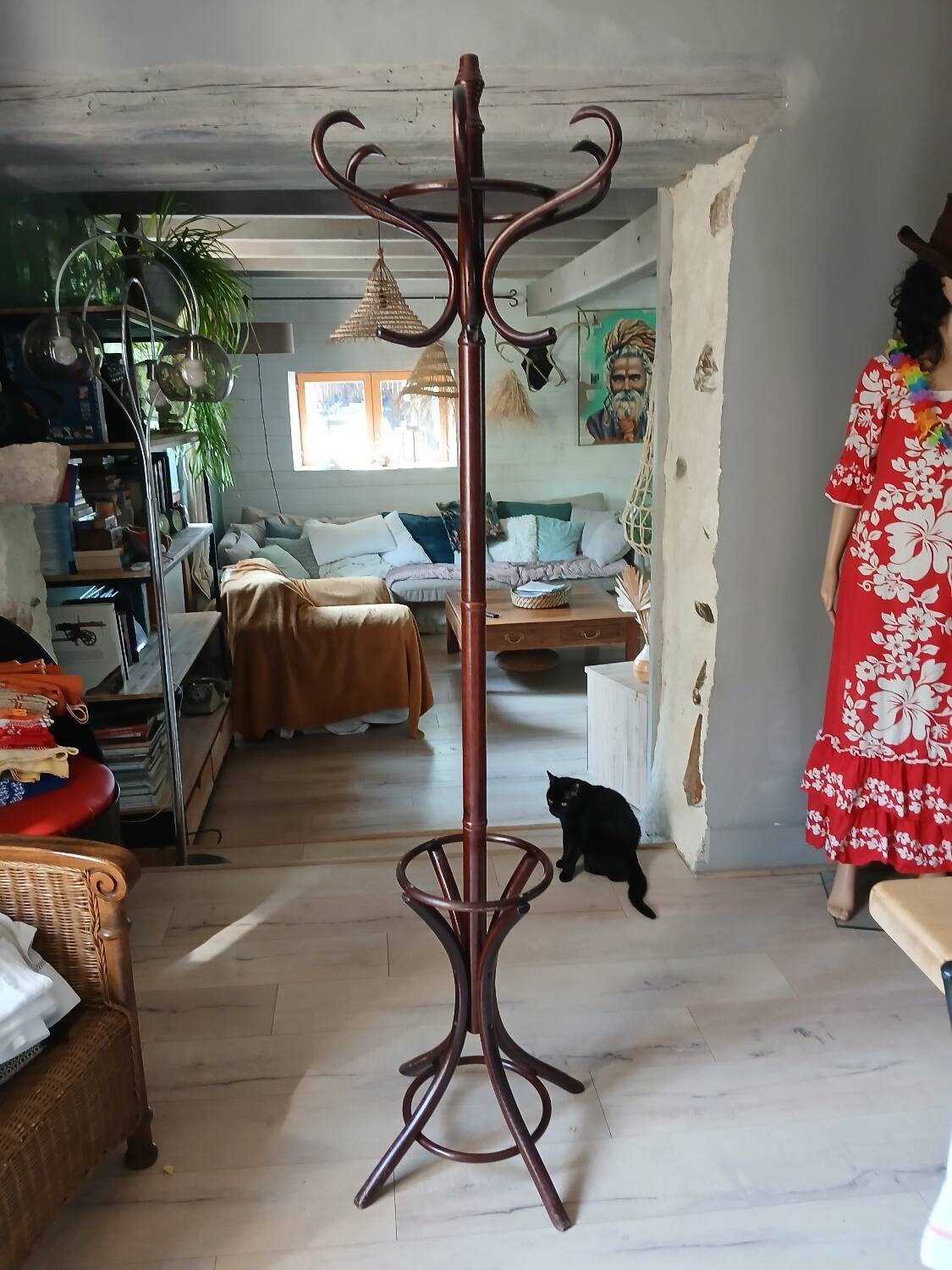 Porte manteau perroquet