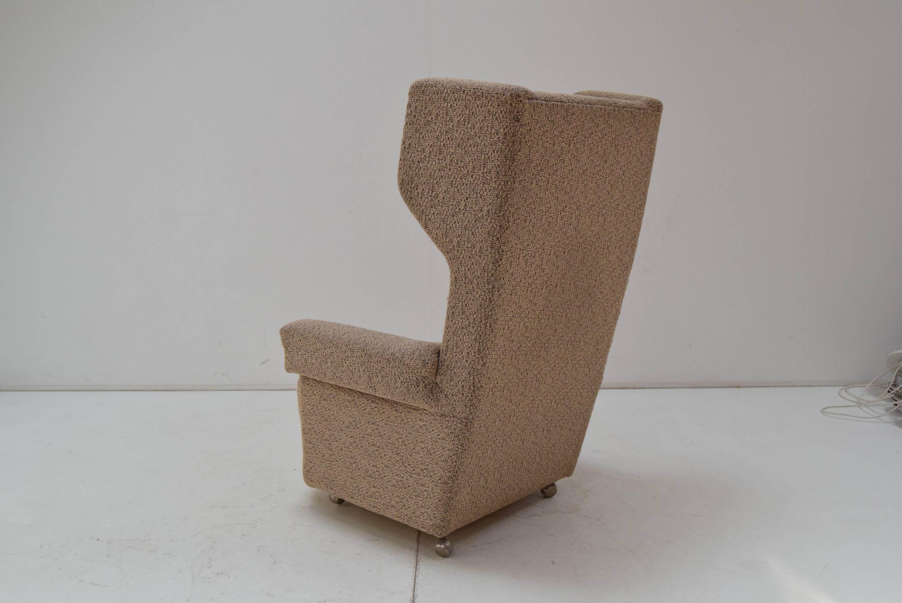 Comfortable armchair with wheels, Czechoslovakia, 1950's