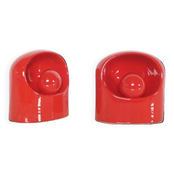 Set of Ceramic Table Lamps by Marcello Cuneo for Gabbianelli, 1960s
