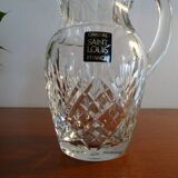 Jug / pitcher with crystal water Saint Louis signed - Model Chantilly