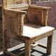 Fauteuil, chayère ou trône en bois, début 19ème siècle.