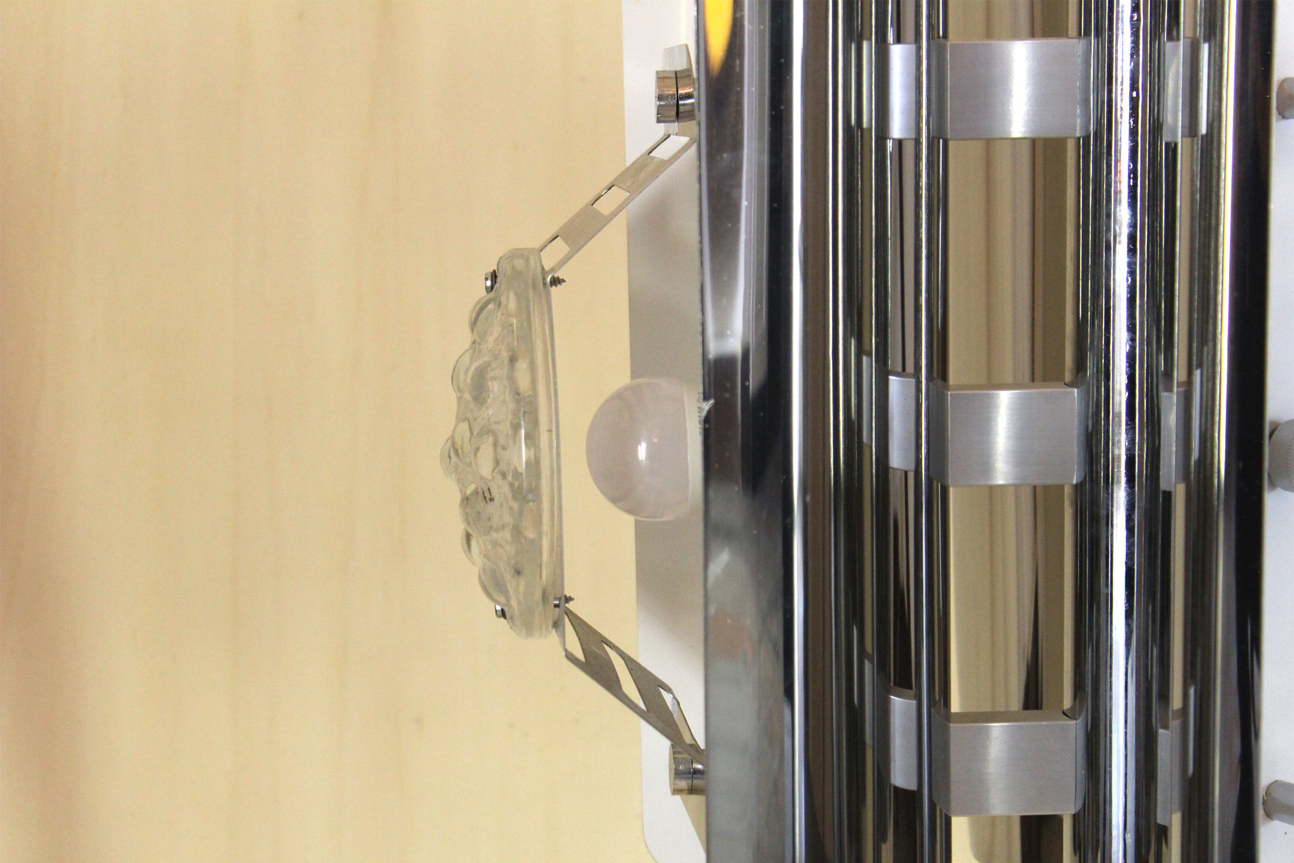 1970s italian vintage chromed chandelier