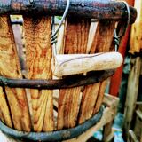 Antique wooden basket