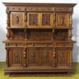 Renaissance two-part walnut sideboard