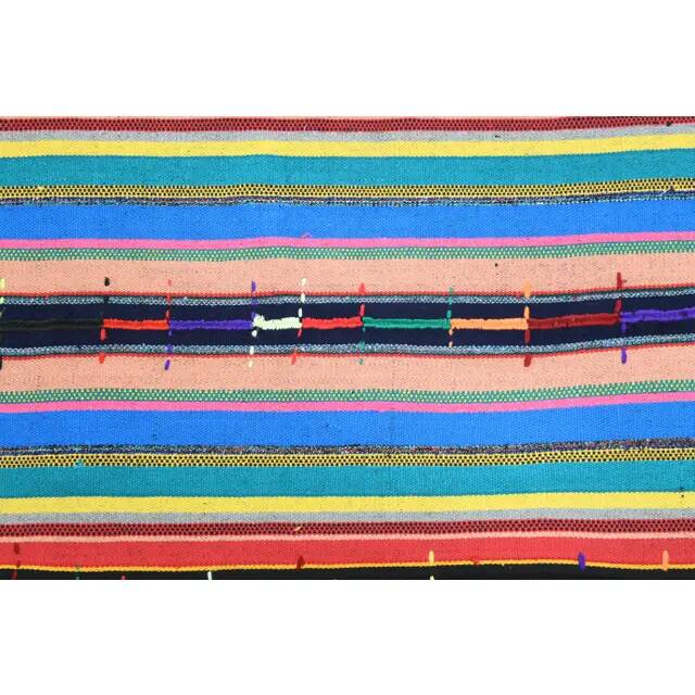 1970s Vintage Turkish Oushak Handmade Wool Cotton Blue Area Rug 155x233