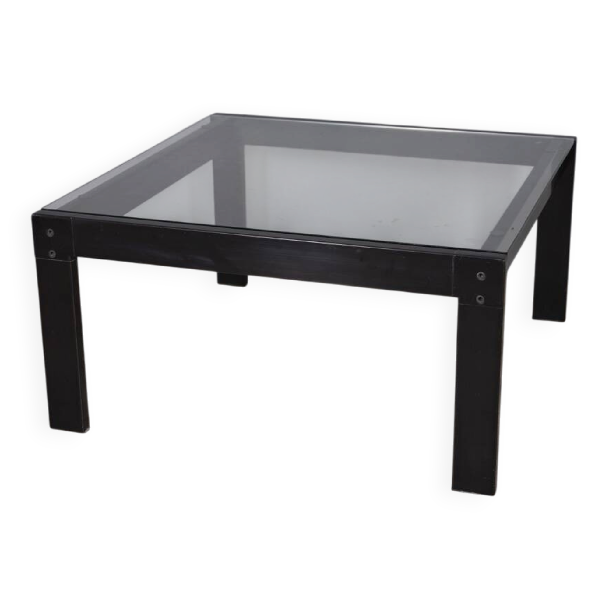 Vintage glass coffee table !sanmarco model by gae aulenti for zanotta, 1970