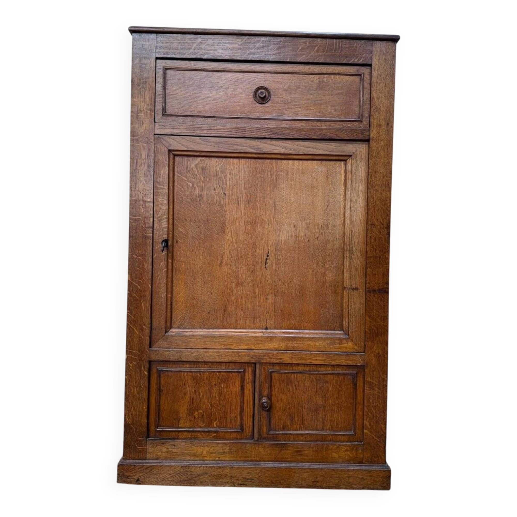 Meuble d'appoint en chêne massif – Style classique XIXe siècle