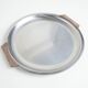 Round stainless steel tray, Danish design, 1970s, made in Denmark