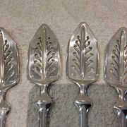 4 silver-plated absinthe spoons by Christofle, 17.5cm