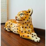 Jeune léopard en céramique italienne vintage – Années 1970