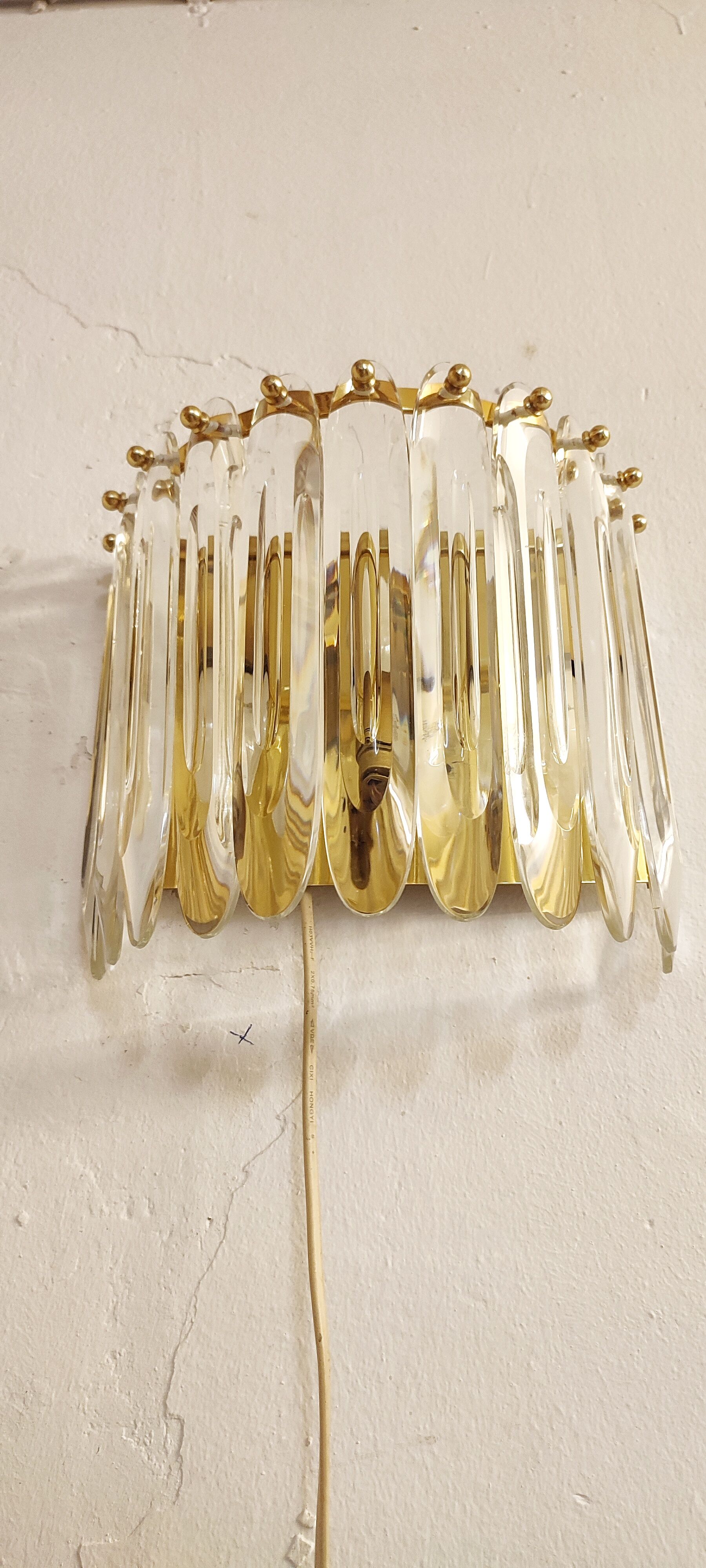Crystals sconces Italy, 1970