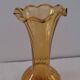 Vintage blown amber glass vase – corolla style