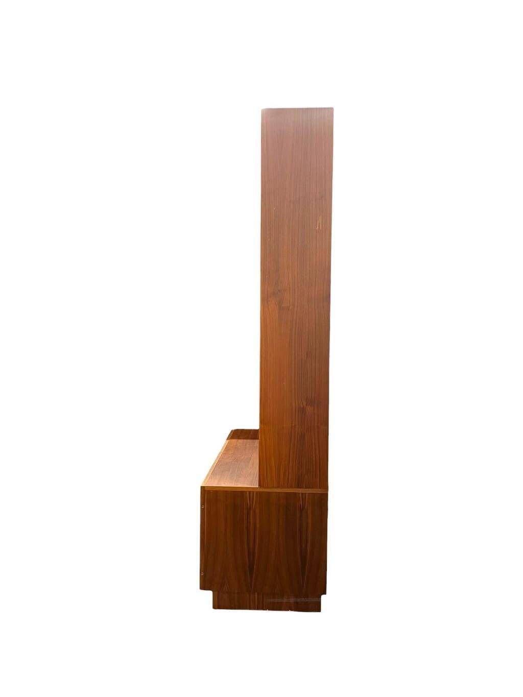 Vitrine/bibliothèque/étagère vintage en bois