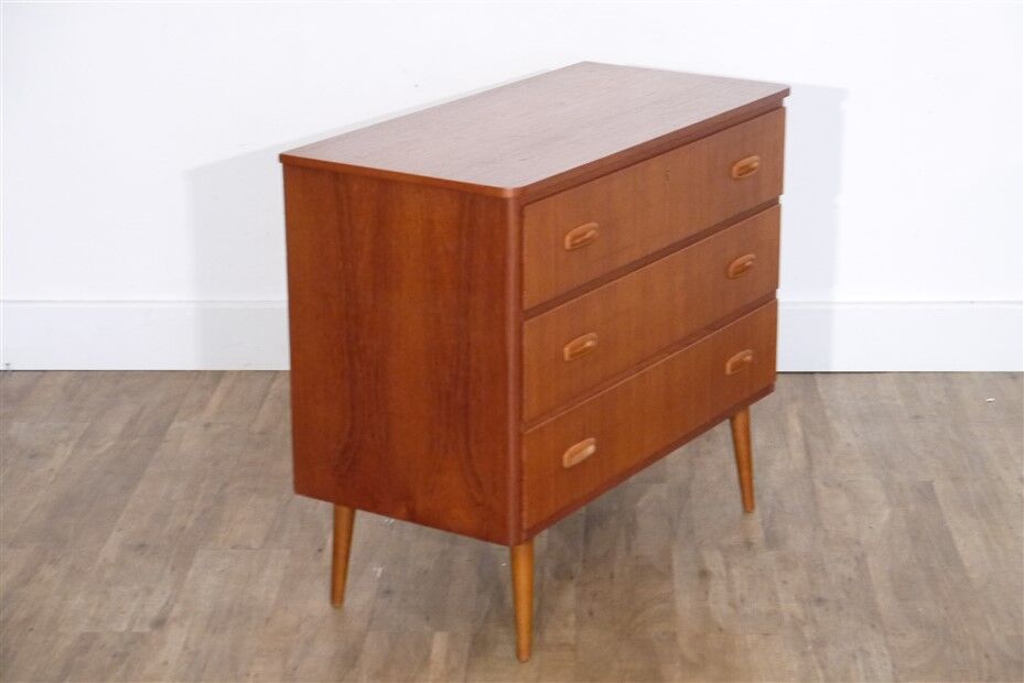 Vintage Scandinavian teak chest of drawers 1960
