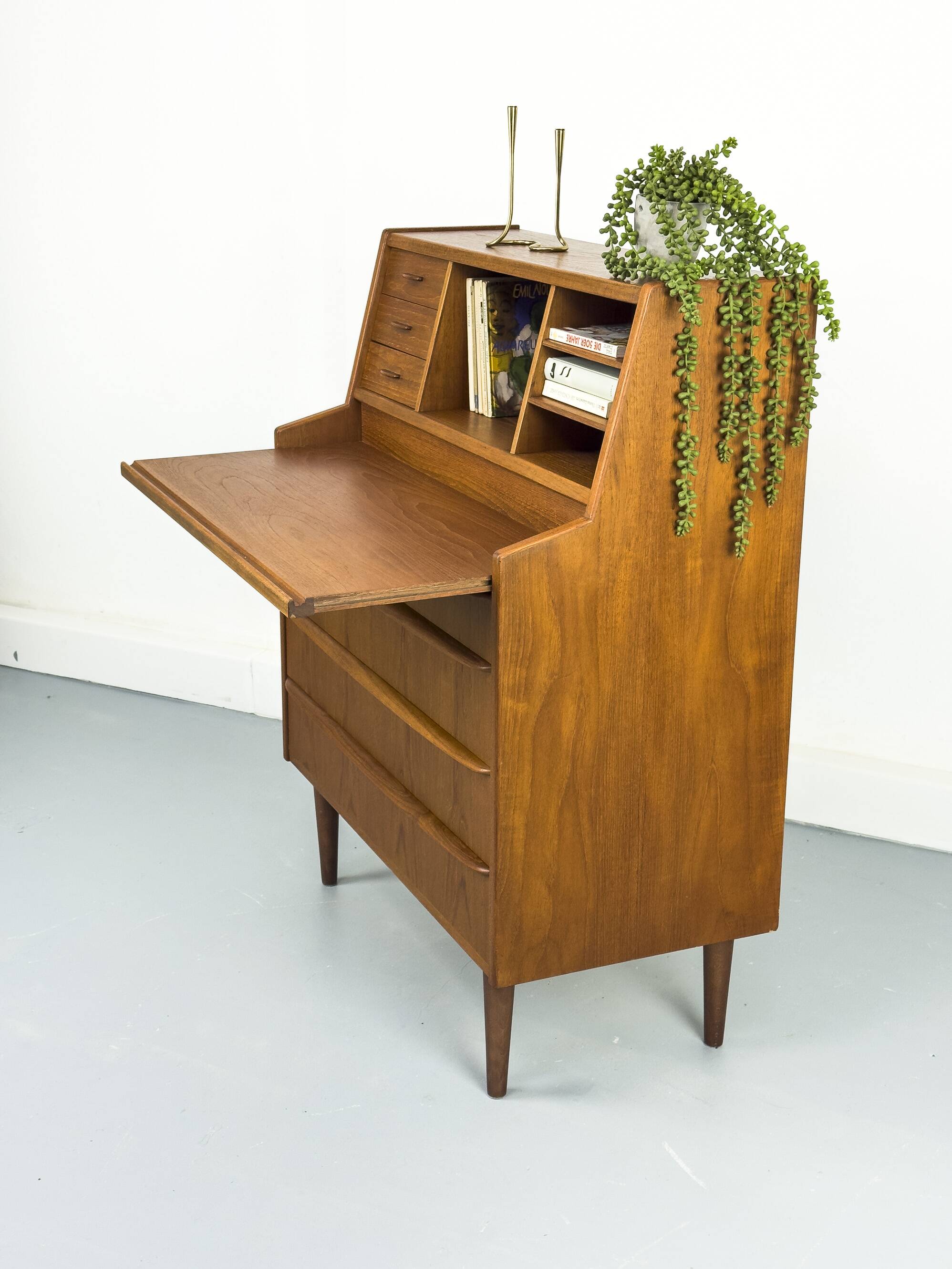 Secrétaire en teck de Chr. Møller, années 1960