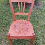 5 wooden bistro chairs