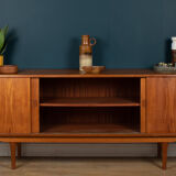 Retro Long Danish Teak Sideboard By Aerthoj Jensen & Molholm Herning