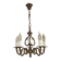 Elegant French Antique Bronze 5 Light 3 Sided Cage Style Chandelier