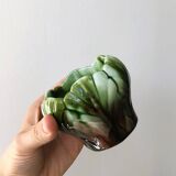 Deux petits cache-pots en majolique française - tasses.