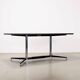 Vintage collection table Prisma, various essences, Italy, 1960s.