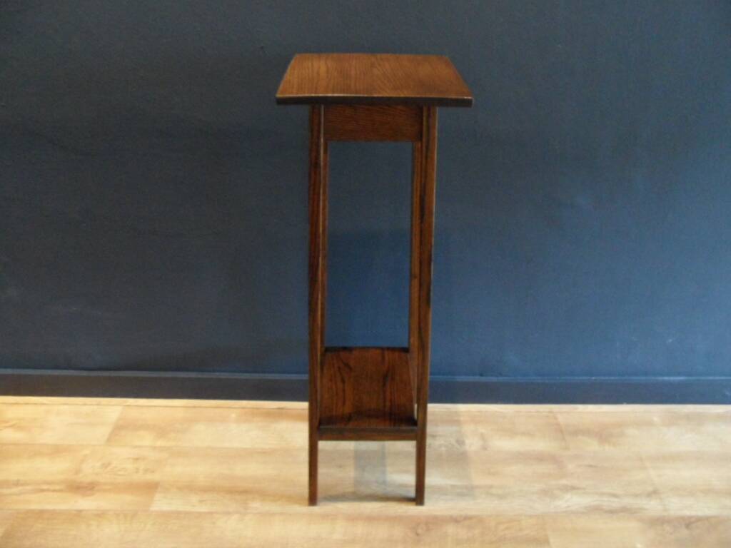 Antique oak plant table