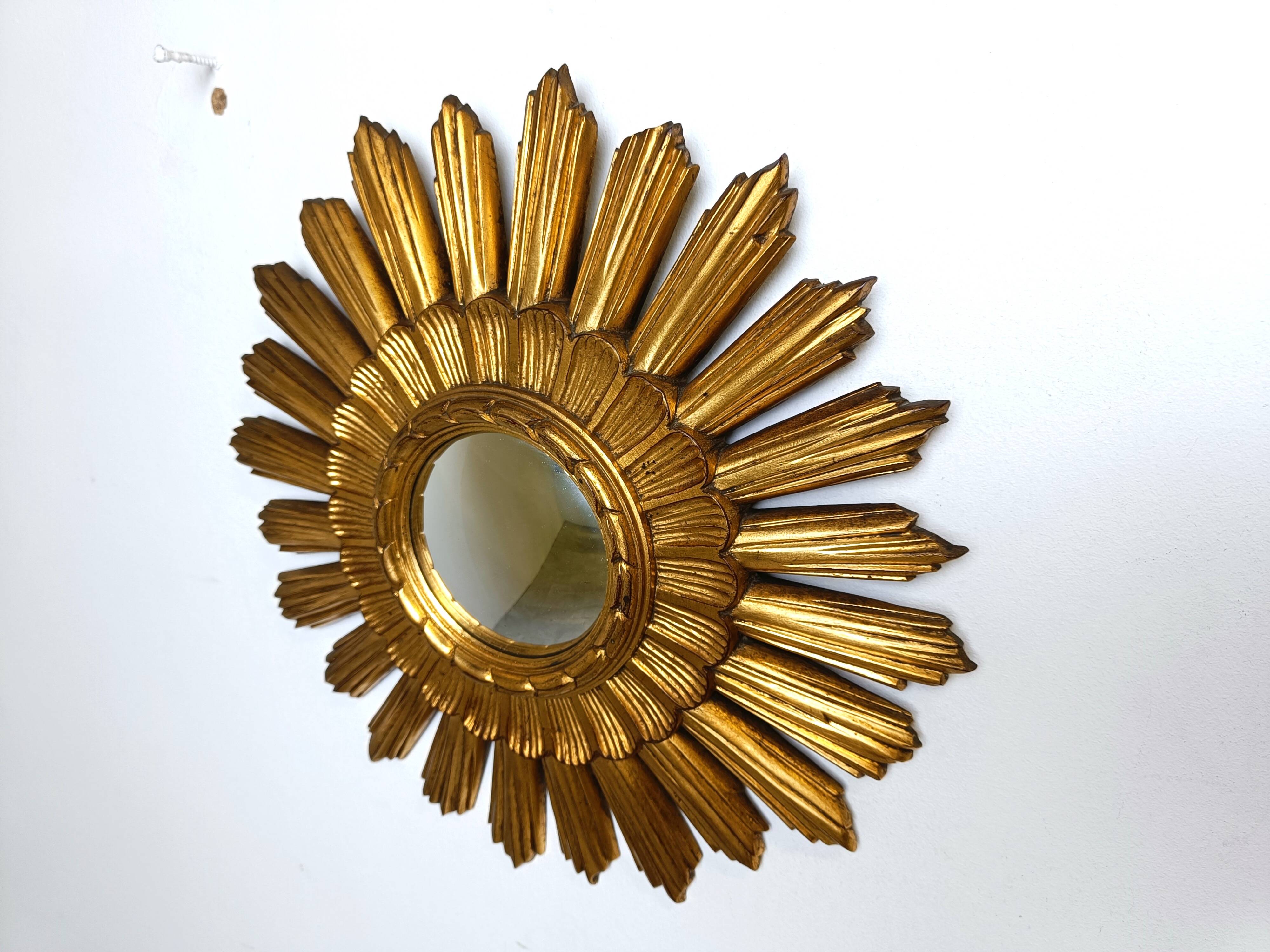 Vintage sunburst mirror, 1960s