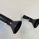 Pair of vintage adjustable wall lights, brown metal, France 1970