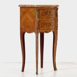 Louis XV 18th century marquetry bedside table nightstand chest of drawers