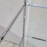 Designer chrome column display shelf - 1970s