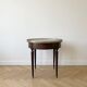 Empire round side table in wood and marble with brass gallery