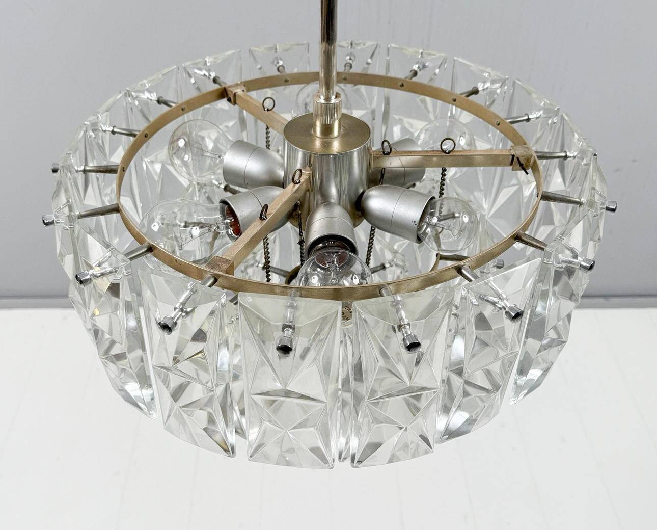 Mid-century chandelier/ceiling lamp by Kinkeldey, Germany, 1970s.