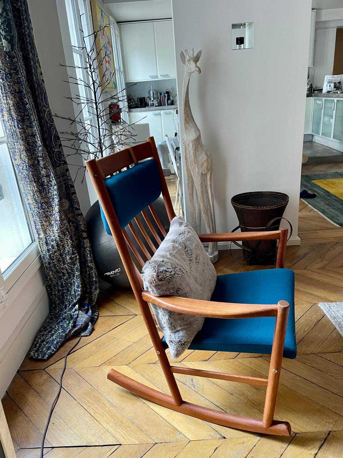Teak rocking chair, Scandinavian design from the 50s-70s
