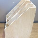 Trio of wooden filing cabinet racks