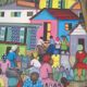 Painted canvas signed Maccène Laurent-Haïti 1998