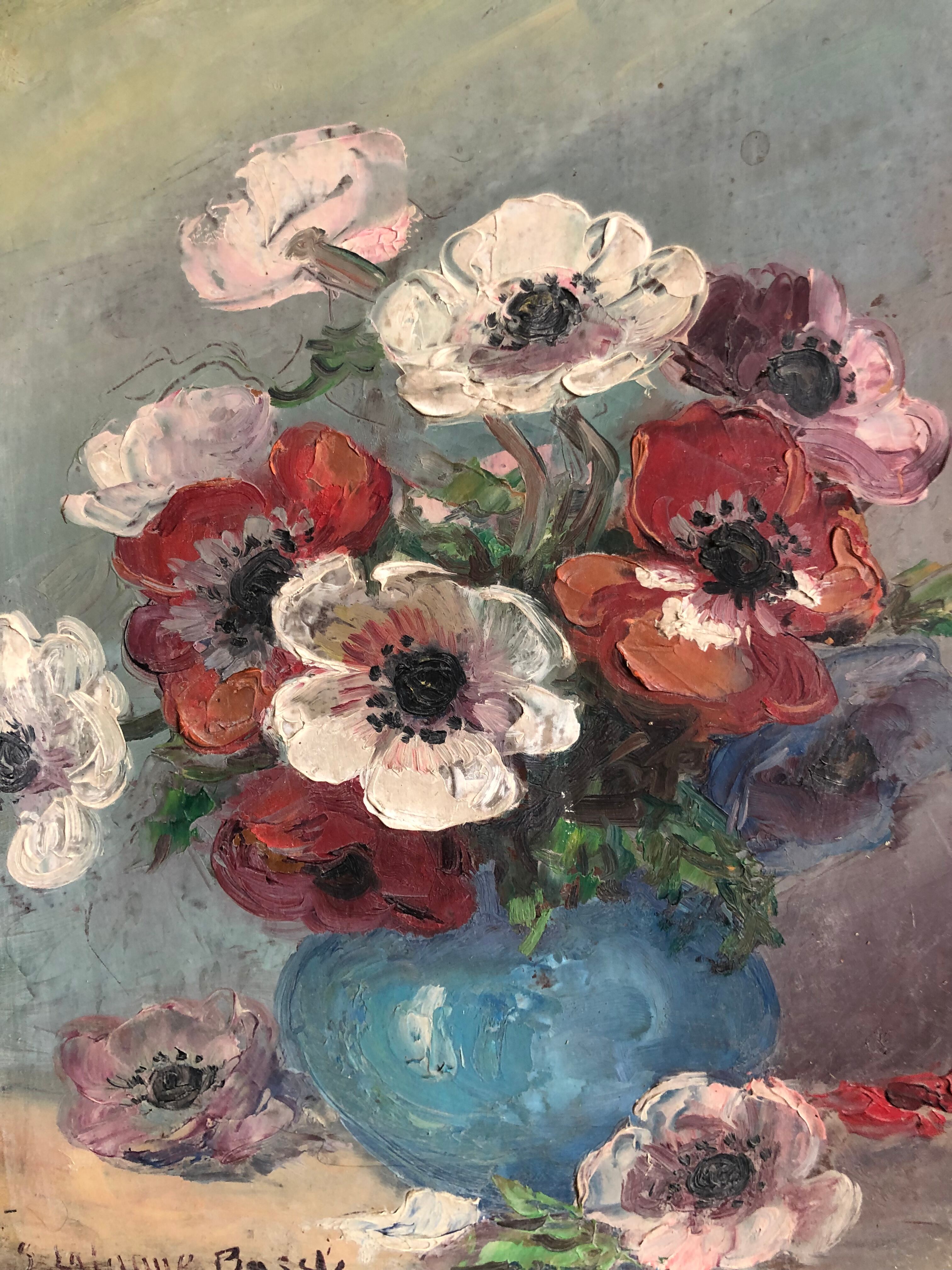 Painting bouquet of flowers
