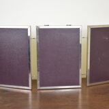 chrome vintage triptych mirror 46x19cm