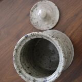 Pot with speckled sandstone lid