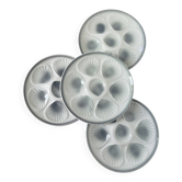 4 vintage oyster plates Moulin des Loups in porcelain 2106172