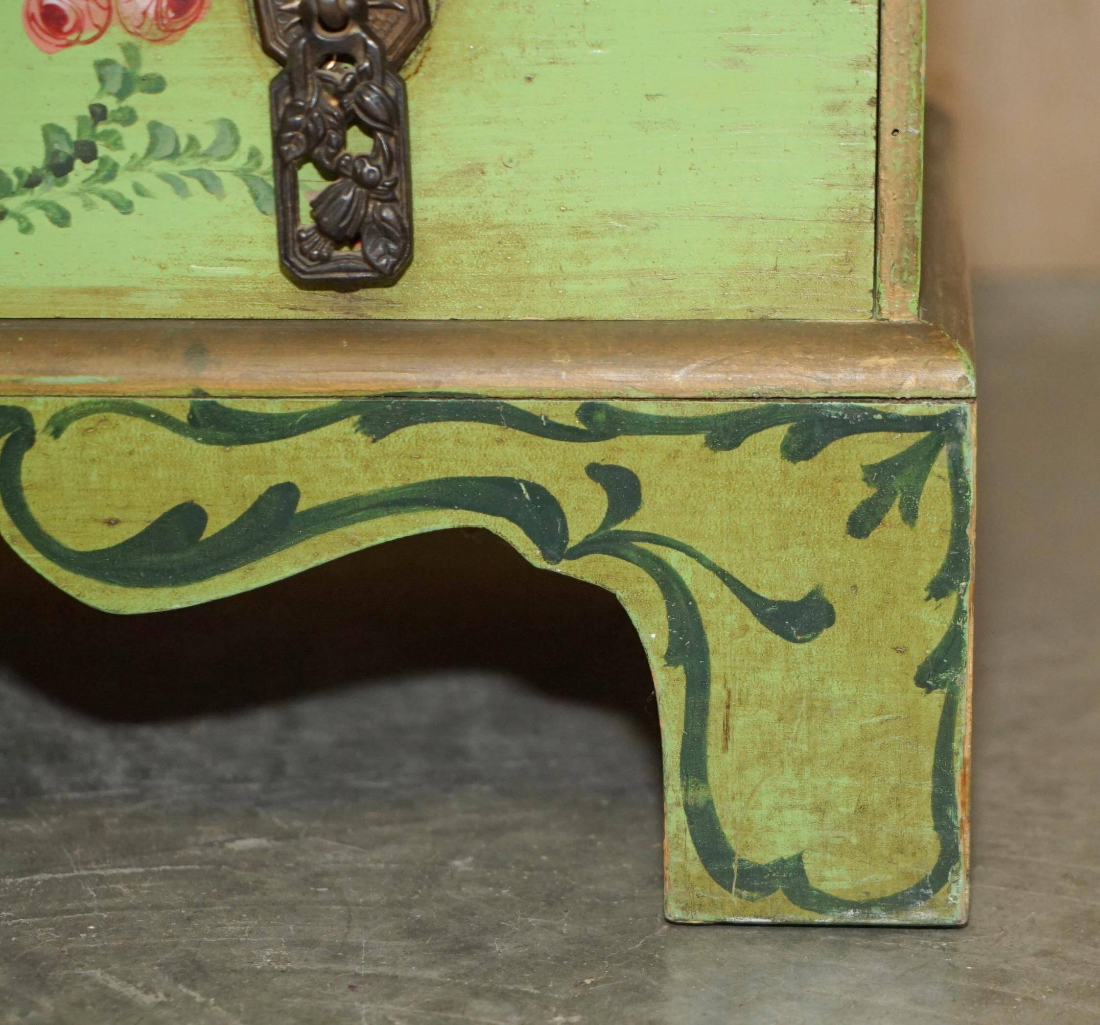 Pair of Waterfall Regency Sheraton antique bookshelves hand-painted.