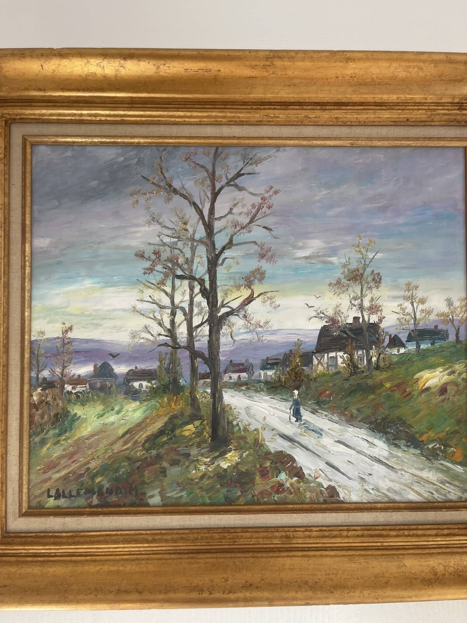Oil Painting Canvas Country Path Landscape Nature Autumn LALLEMA