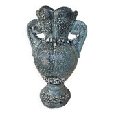 Large Amphora Vase Vallauris Vintage – Foam Glaze / Fat Lava (32 cm)