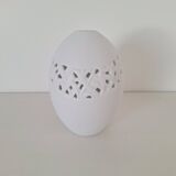 White porcelain egg vase