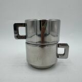 Set of vintage stainless steel cups
