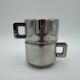 Lot tasses inox vintage