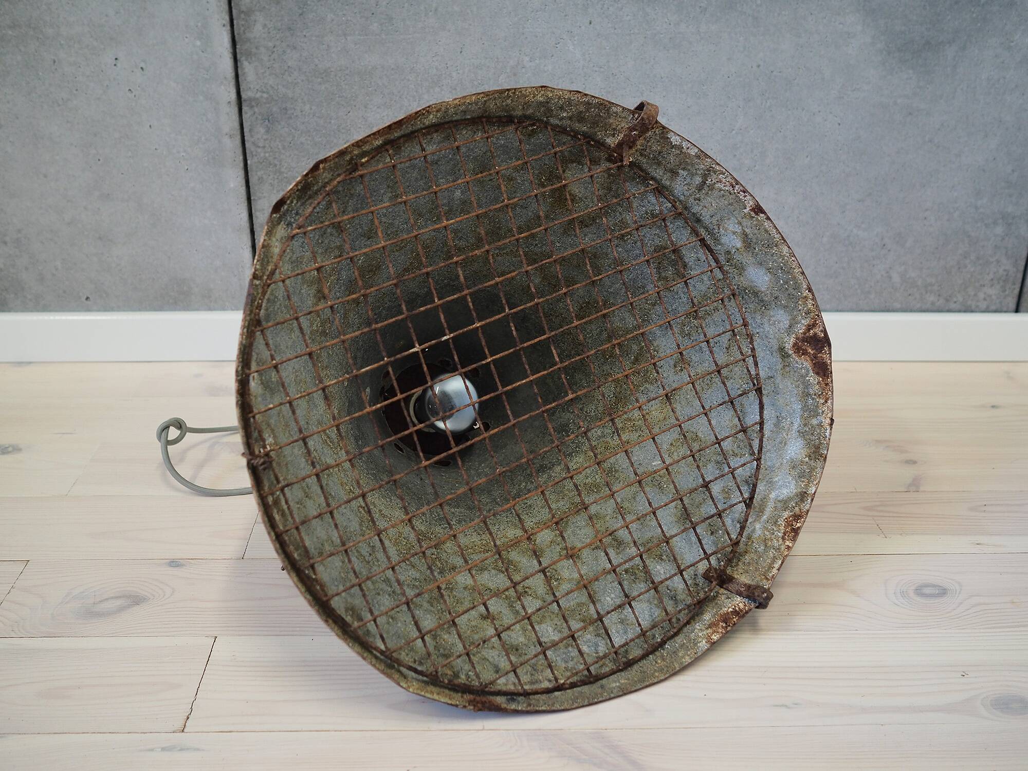 Metal lamp, industrial style, 1950s