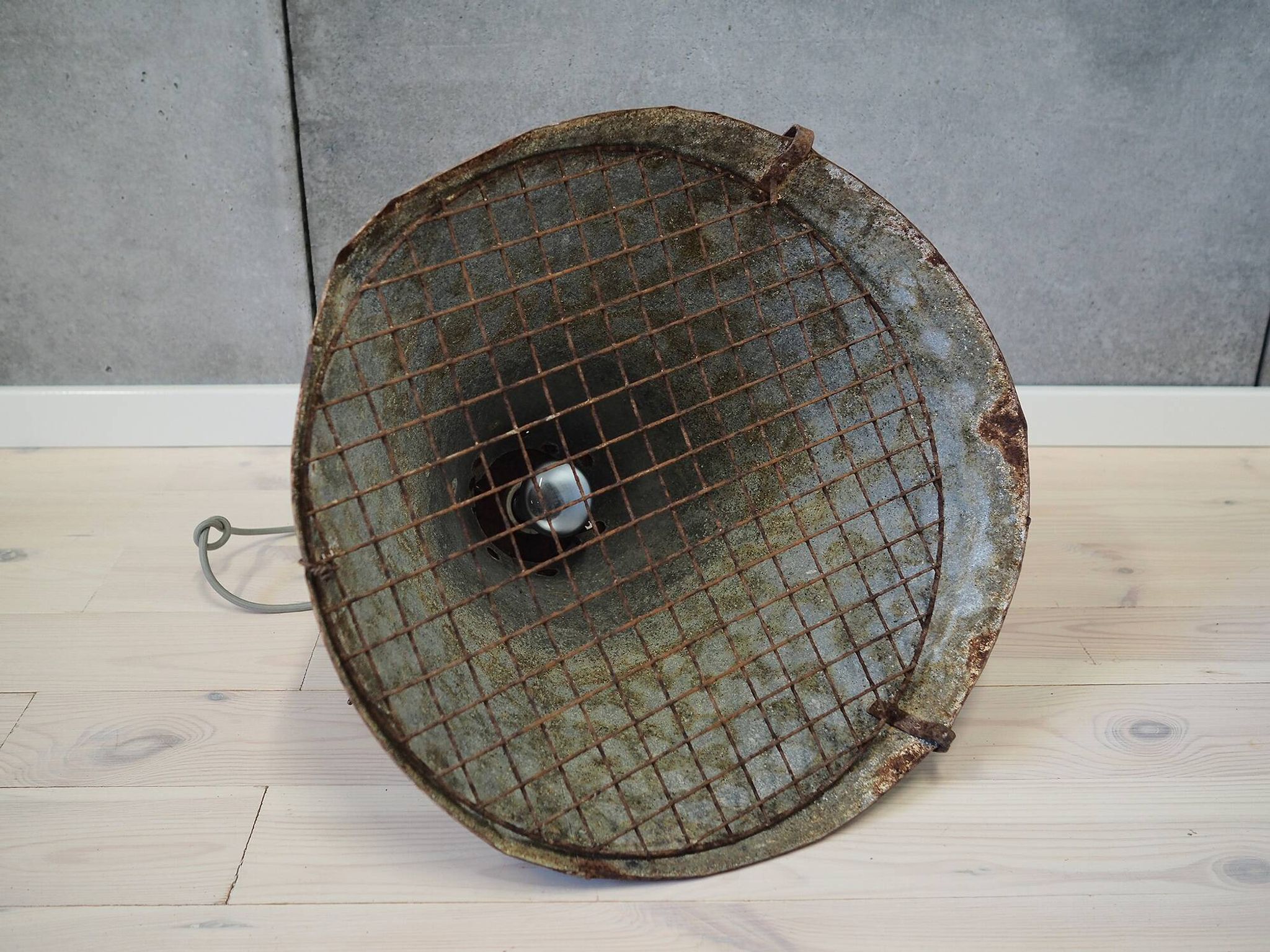 Metal lamp, industrial style, 1950s
